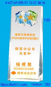 4w27-pf-068-61,水晶獎牌琉璃獎牌獎座製作木匾推薦,台北,新北,基隆,宜蘭,桃圓,新竹,台中,台南,高雄