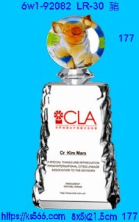 6w1-92082_豬,水晶琉璃獎牌製作推薦,台北,新北,基隆,宜蘭,桃圓,新竹,台中,台南,高雄