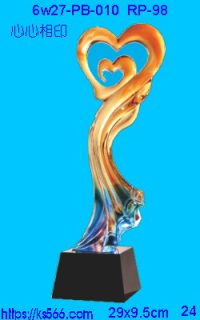 6w27-pb-010_心心相印,水晶琉璃獎牌製作推薦,台北,新北,基隆,宜蘭,桃圓,新竹,台中,台南,高雄