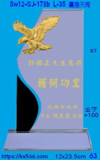 5w12-sj-179b_鷹揚天際,水晶琉璃獎牌獎座獎盃製作推薦,台北,新北,基隆,宜蘭,桃圓,新竹,台中,台南,高雄