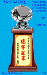 5w12-sj-207g_1300,1400,1500,1600元,水晶琉璃獎牌獎座獎盃製作推薦,台北,新北,基隆,宜蘭,桃圓,新竹,台中,台南,高雄