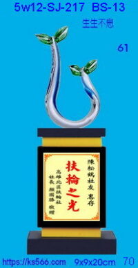5w12-sj-217_生生不息,水晶琉璃獎牌獎座獎盃製作推薦,台北,新北,基隆,宜蘭,桃圓,新竹,台中,台南,高雄